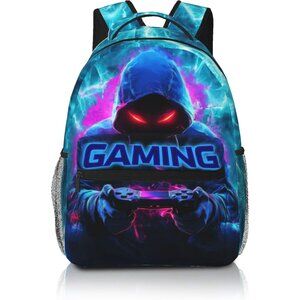 Adventurous Lightning Gaming Backpack - Lightweight, Waterproof for Young Gamers